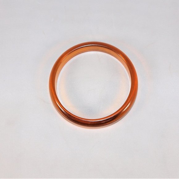 Prystal Transulcent Whiskey Bakelite Vintage Bangle - Picture 3 of 4